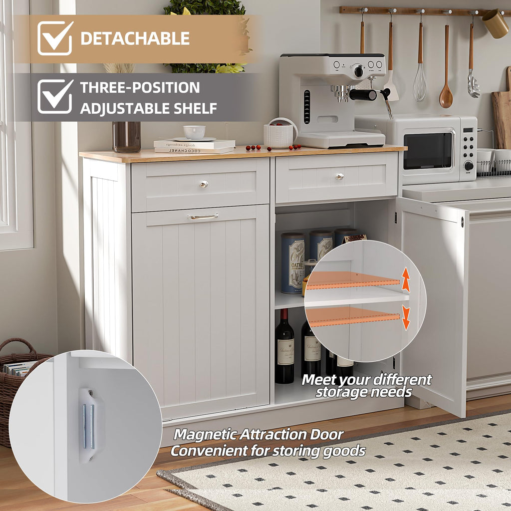 Dual Door Tilt Out Trash Can Cabinet L795