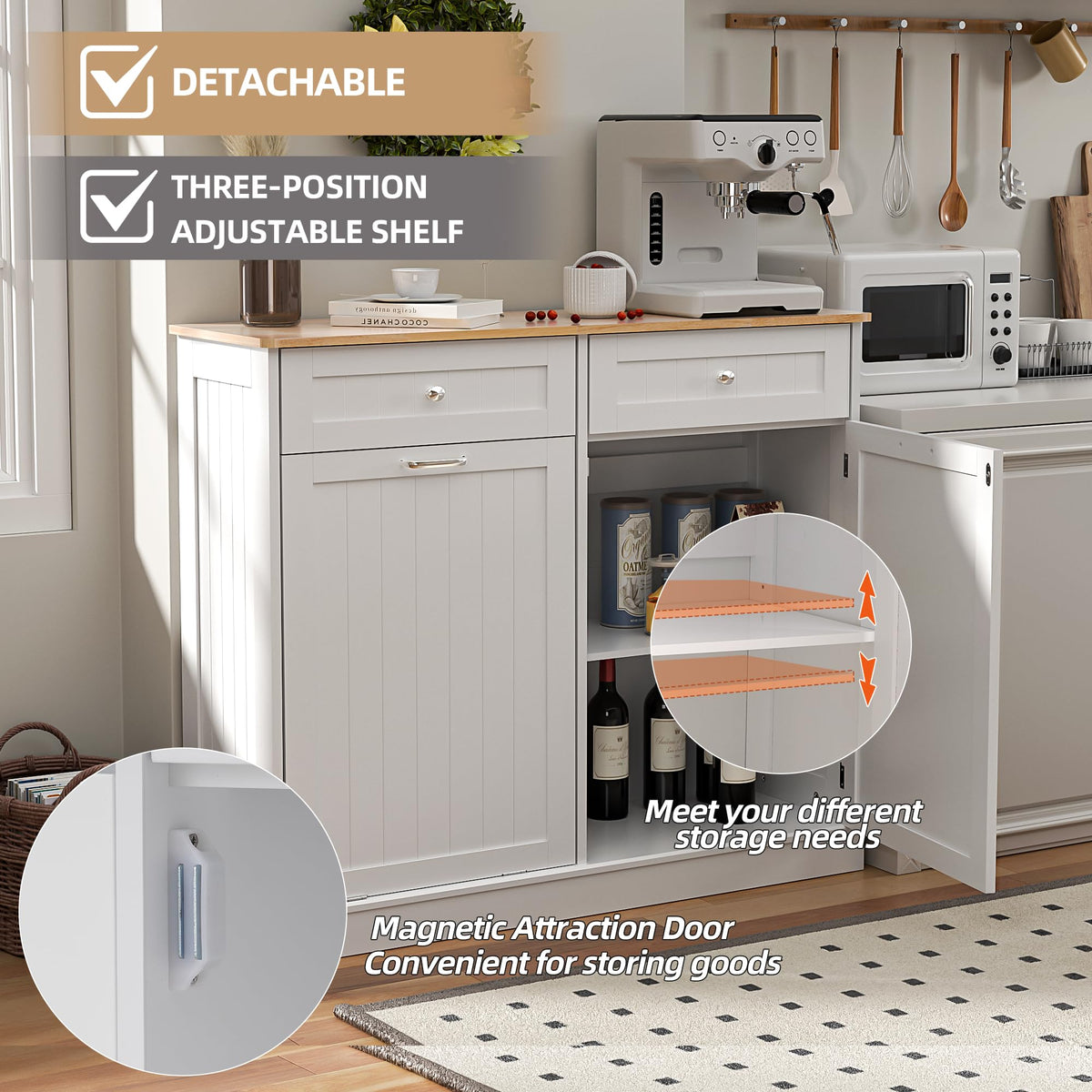 Dual Door Tilt Out Trash Can Cabinet L795