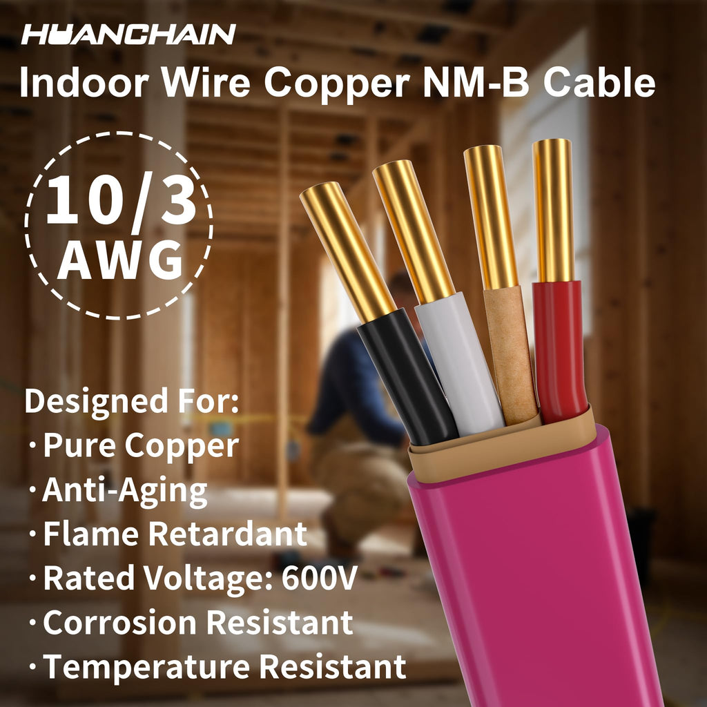 Pink 100FT Non-Metallic Sheathed Cable R857841