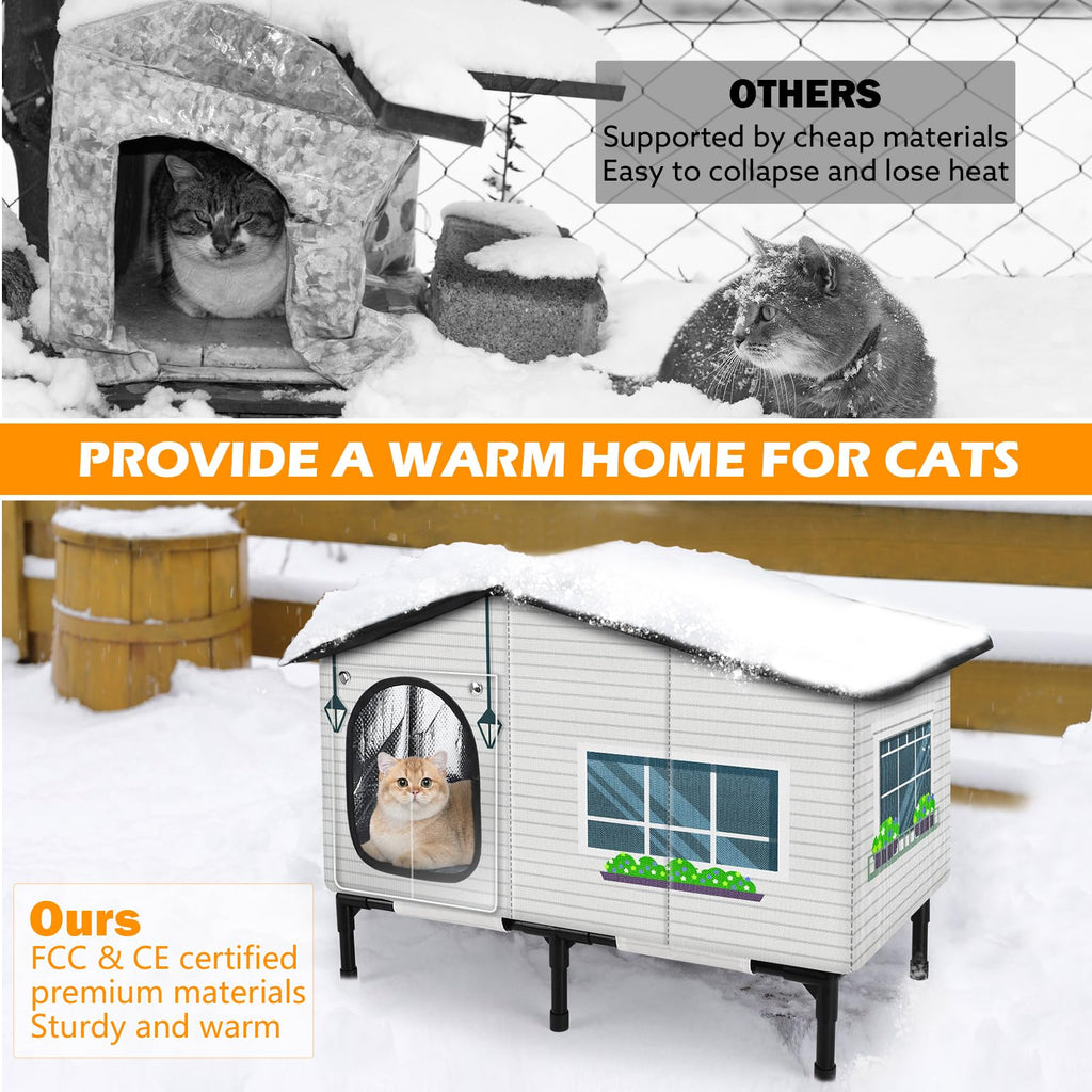Weatherproof Heated Insulated Cat House P149