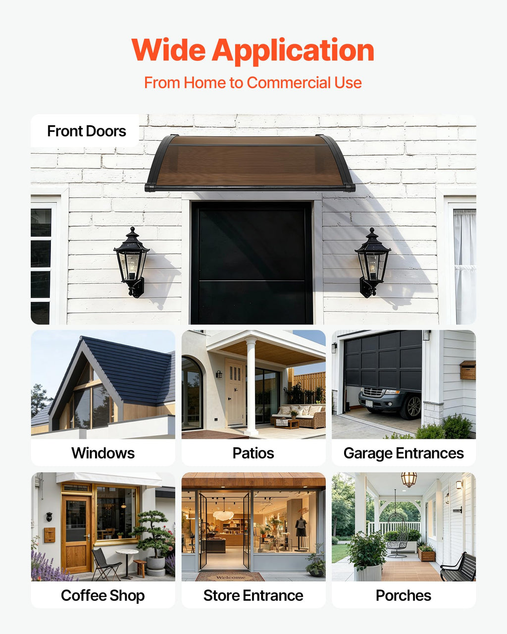 38" x 40" Door Window Awning Q3831