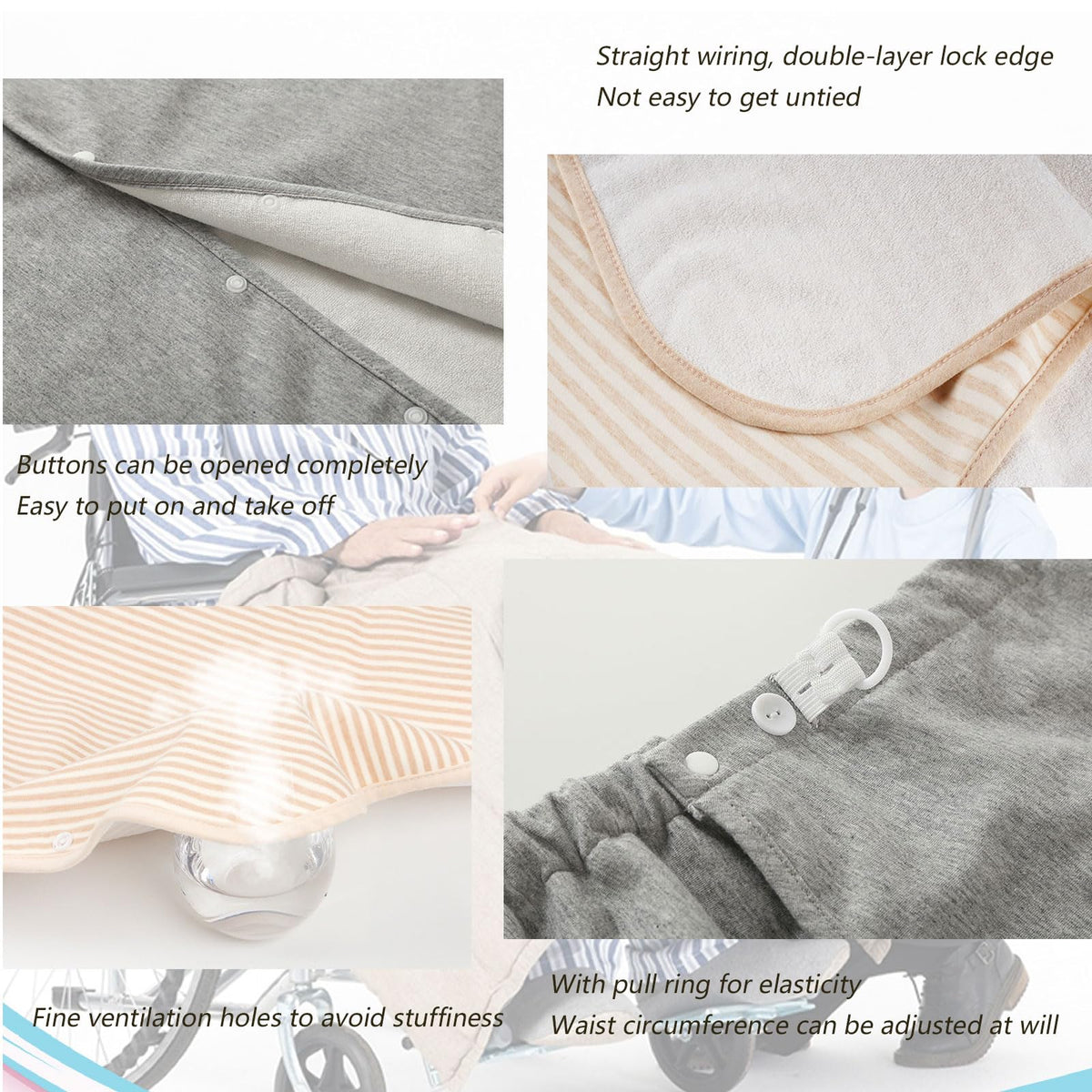Full Open Waterproof Adjustable Reusable Adult Diaper Skirt O3052