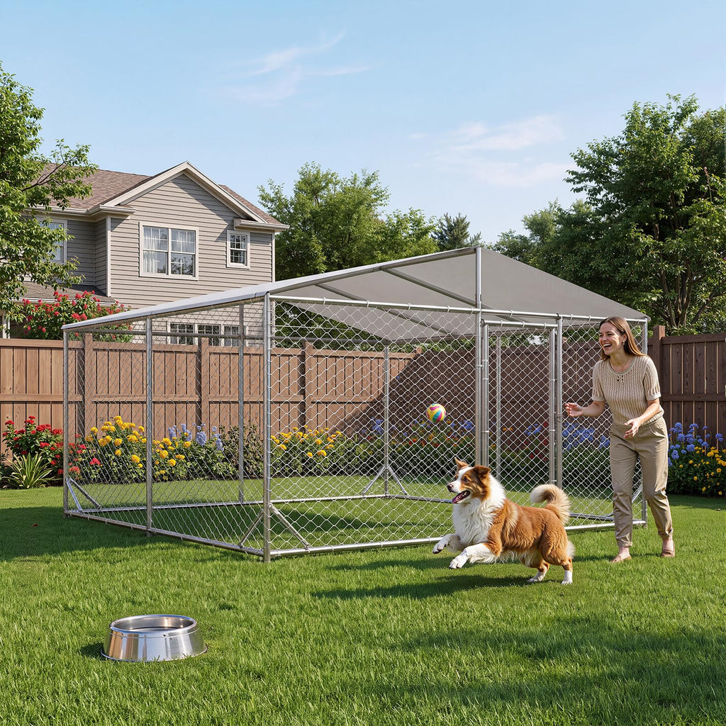 10×10FT Waterproof Metal Outdoor Dog Kennel W245