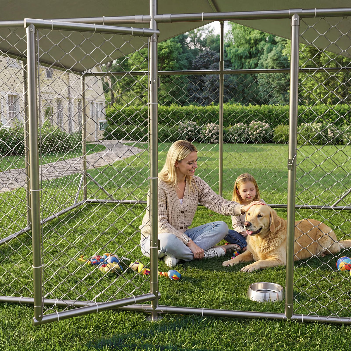 10×10FT Waterproof Metal Outdoor Dog Kennel W245
