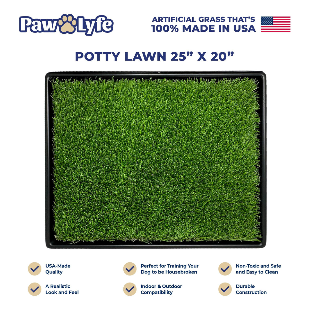 Artificial Grass Dog Potty with Tray W1667