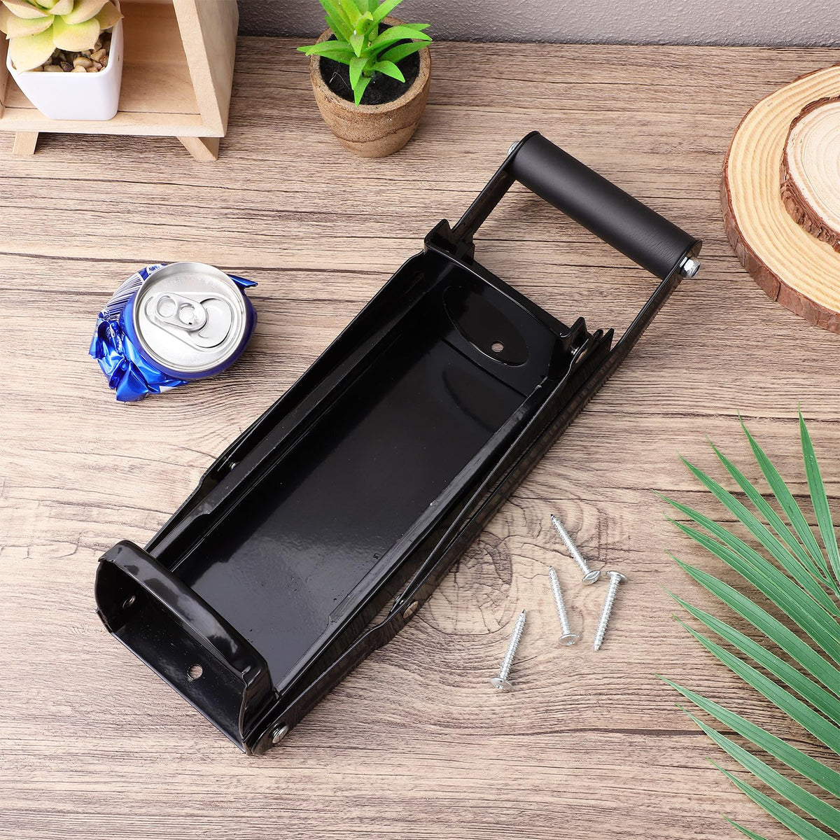 Heavy Duty Stainless Steel Wall Mounted Can Crusher Q93190