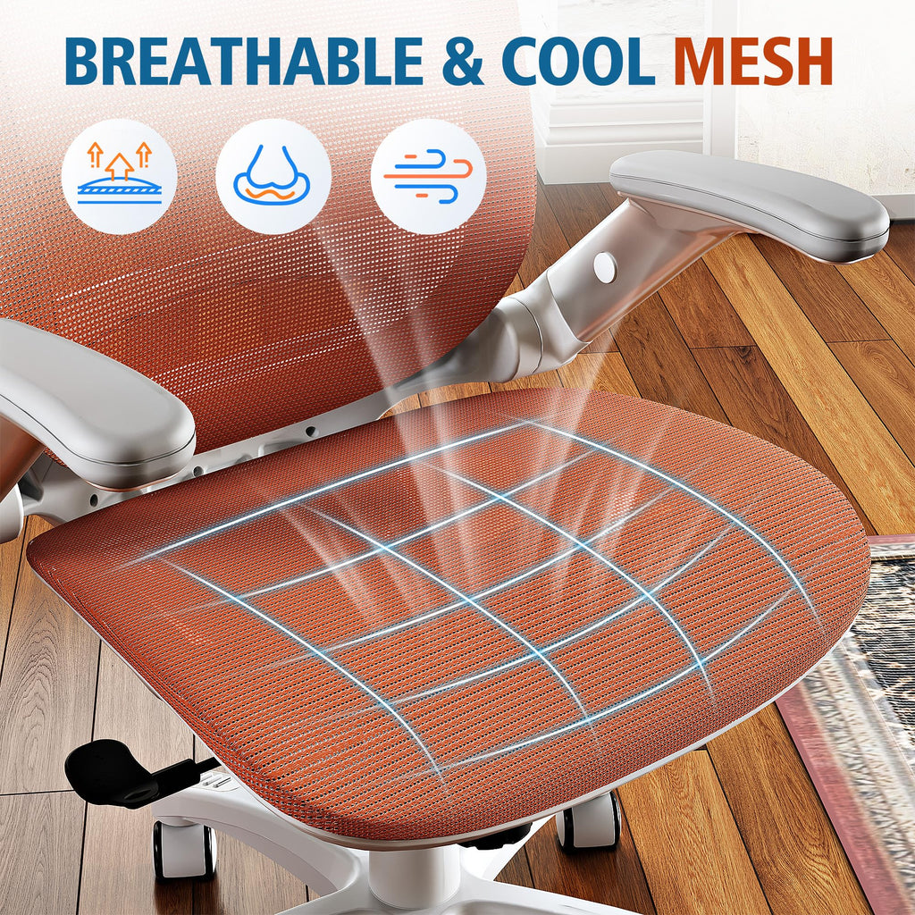 Ergonomic High Back Mesh Office Chair with Headrest and Flip-Up Arms P1473