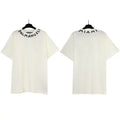 Palm Angels Neckline Collar Logo T-Shirt - White/Miami